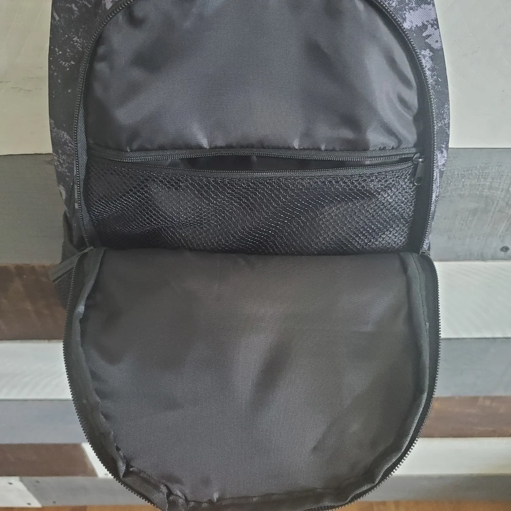 Reebok Black Gray Ocean Backpack Unisex NWT